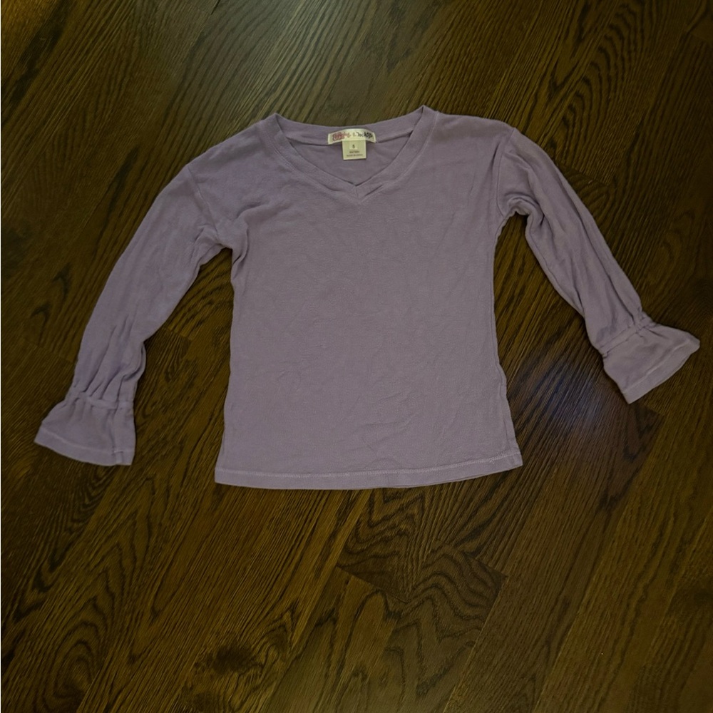 Ragdoll and rockets girls lilac bell sleeve shirt excellent condition sz 5